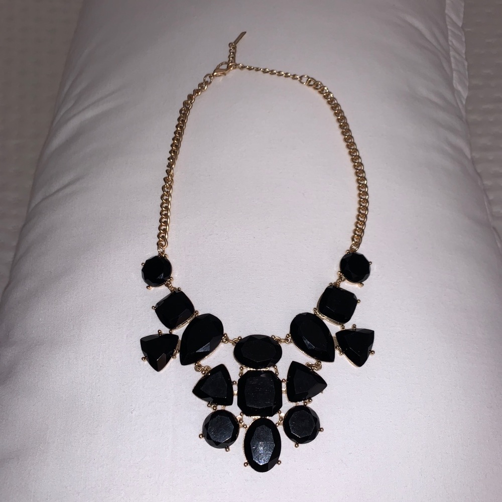 Black & gold statement necklace
